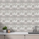 Self Adhesive Mosaic Tile Aluminum Plastic Wall Tile in Silver Grey