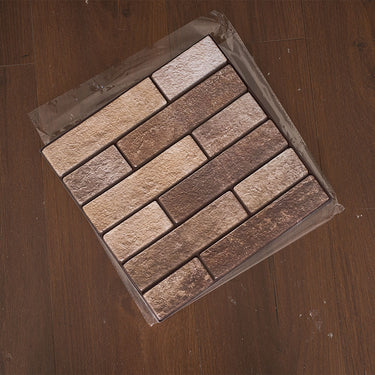 Brown 10 Pieces self adhesive 3D Tile Stickers  - Darphe