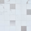 Square Silver Peel and Stick Mosaic Wall Tiles - Darphe