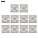 Self Adhesive Mosaic Tile Aluminum Plastic Wall Tile in Silver Grey