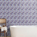 Purple Peel and Stick 3D Bathroom Wall Tile Stickers - Darphe