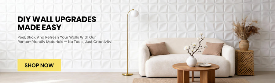peel and stick wallpaper, stick on tiles for kitchen walls - DIY Wall Upgrades Made Easy 
