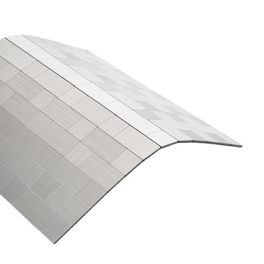 Light Grey Self Adhesive Mosaic Tile Aluminum Plastic Wall Tile