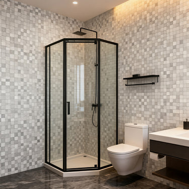 Grey Self Adhesive Mosaic Tile Aluminum Plastic Wall Tile