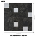 Square Black Silver Peel and Stick Mosaic Wall Tiles Backsplash Tile darphe 