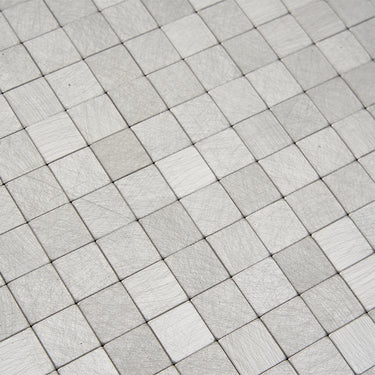 Grey Self Adhesive Mosaic Tile Aluminum Plastic Wall Tile