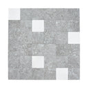 Square Gray Silver Peel and Stick Mosaic Wall Tiles Backsplash Tile