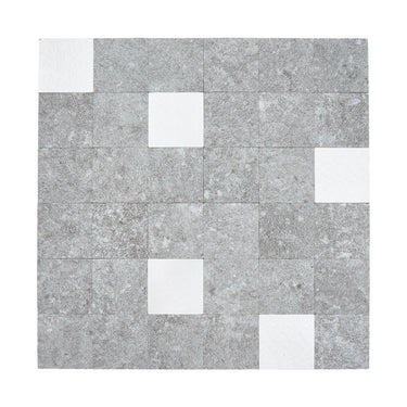 Square Gray Silver Peel and Stick Mosaic Wall Tiles Backsplash Tile