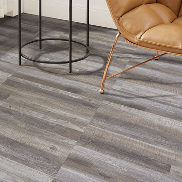 Wear Resistance Grey & Brown Colour-Block Wood  Vinyl Plank Flooring LivingRoom - Darphe