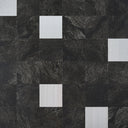 Square Black Silver Peel and Stick Mosaic Wall Tiles - Darphe