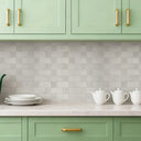Light Grey Self Adhesive Mosaic Tile Aluminum Plastic Wall Tile