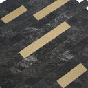 Thin Stripe Black Gold Self Adhesive Mosaic bathroom Wall Tiles  - Darphe