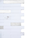 Silver Thin Stripe Self Adhesive Mosaic Wall Tiles - Darphe