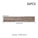36 Pcs (5m²） Brown Colour-Block PVC Floor Planks 91.5cm W x 15.2cm D - Darphe