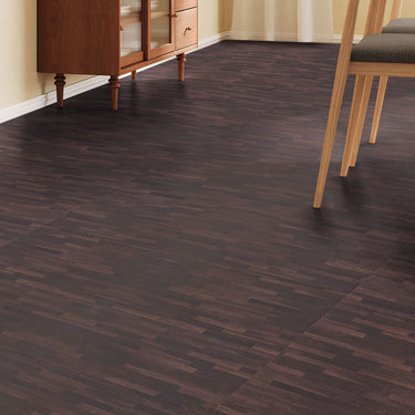 Easy to Clean Coffee Splicing Wood  Vinyl Plank Flooring Kitchen UK- Darphe