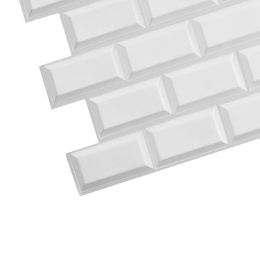 White self adhesive 3D Wall Tile Stickers - Darphe