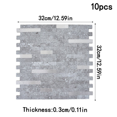 White Self Adhesive Mosaic Wall Tiles - Darphe