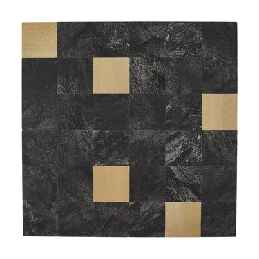 Square Black Gold Peel and Stick Mosaic Wall Tiles kitchen tile - Darphe