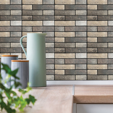 Brown self adhesive 3D Ktichen Tile Stickers  - Darphe