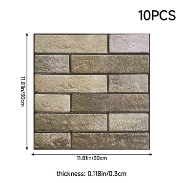 Brown self adhesive 3D Tile Stickers  - Darphe