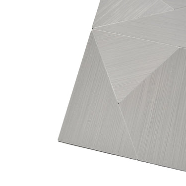 Self Adhesive Mosaic Tile Aluminum Plastic Wall Tile in Silver Grey