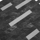 Black Silver Thin Stripe Peel and Stick Mosaic Wall Tiles - Darphe