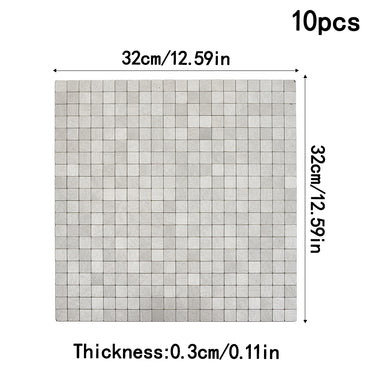 Grey Self Adhesive Mosaic Tile Aluminum Plastic Wall Tile
