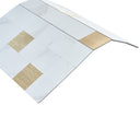 Square White Gold Peel and Stick Mosaic Wall Tiles - Darphe