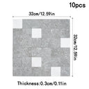 Square Gray Silver Peel and Stick Mosaic Wall Tiles