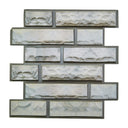10 Pieces Beige & Light Grey self adhesive 3D Wall Tile Stickers - Darphe