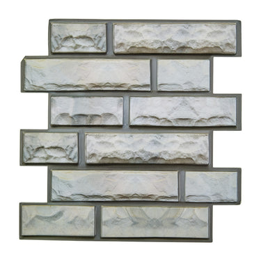 10 Pieces Beige & Light Grey self adhesive 3D Wall Tile Stickers - Darphe