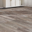Brown Colour-Block Sticky PVC Plank Flooring Kitchen Easy to Clean - Darphe
