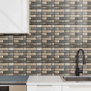Brown Peel and Stick 3D Kitchen Tile Stickers  - Darphe