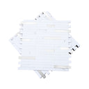 Silver Thin Stripe Self Adhesive Mosaic Wall Tiles - Darphe