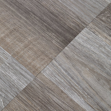 Grey & Brown Colour-Block Wood Effect Vinyl Plank Flooring - Darphe