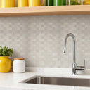 Light Grey Self Adhesive Mosaic Tile Aluminum Plastic Wall Tile