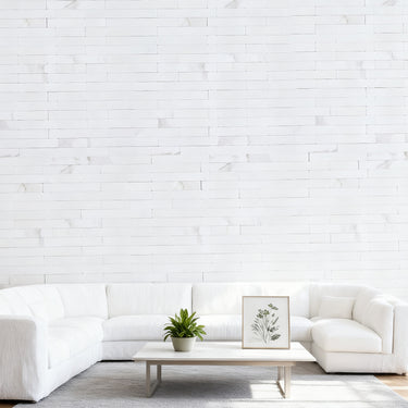 White Self Adhesive Mosaic Living room Wall Tiles - Darphe