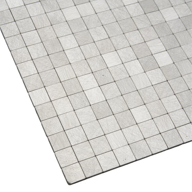 Grey Self Adhesive Mosaic Tile Aluminum Plastic Wall Tile