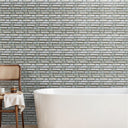 10 Pieces Beige & Light Grey Peel and Stick 3D Bathroom Wall Tile Stickers - Darphe