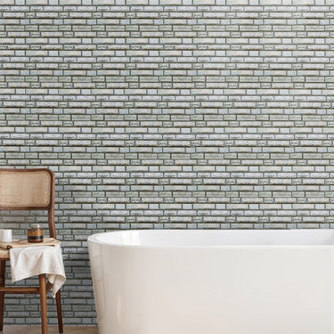 10 Pieces Beige & Light Grey Peel and Stick 3D Bathroom Wall Tile Stickers - Darphe