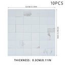 Square White Peel and Stick Mosaic Wall Tiles Backsplash Tile