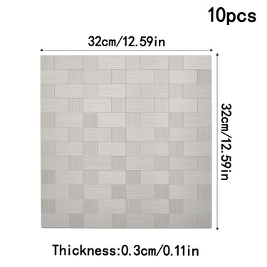 Light Grey Self Adhesive Mosaic Tile Aluminum Plastic Wall Tile