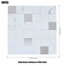 Square Silver Peel and Stick Mosaic Wall Tiles - Darphe