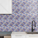 Purple Peel and Stick 3D Kitchen Wall Tile Stickers - Darphe