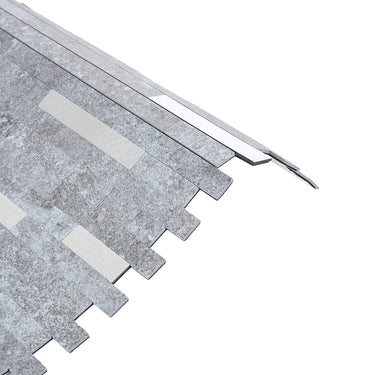 Thin Stripe Gray Silver Peel and Stick Backsplash Tile  - Darphe