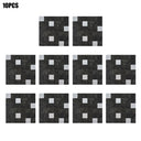 Square Black Silver Peel and Stick Mosaic Wall Tiles Darphe