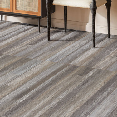 Grey & Brown Colour-Block Wood Peel and Stick Vinyl Plank Flooring - Darphe
